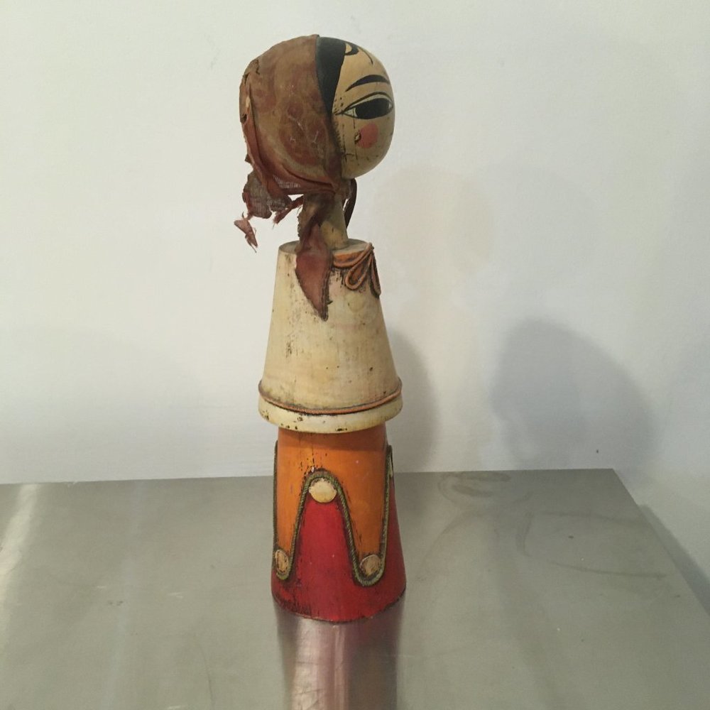 Vintage Mexican wood carved doll by Juan - RARE - Picture 3 of 8